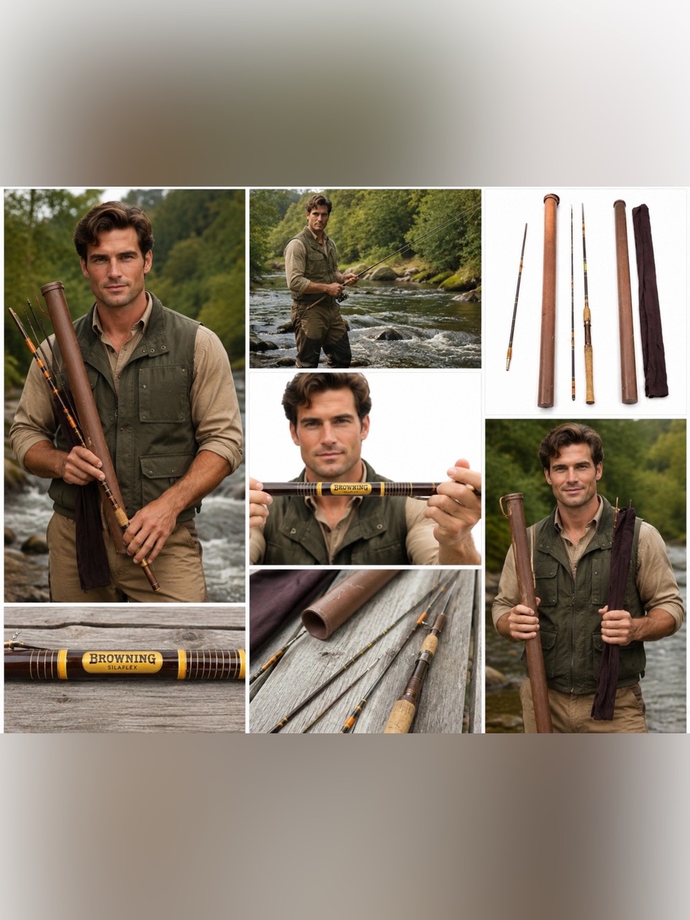 RARE FIND! VINTAGE BROWNING SILAFLEX ROD/SLEEVE/HARD TUBE CARRIER NEW CONDITION